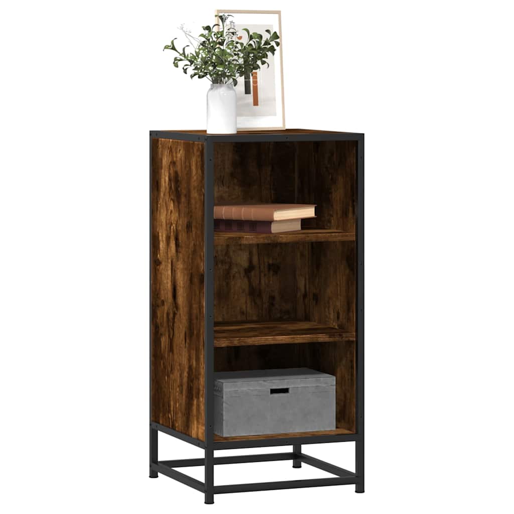 Komoda boja hrasta 35,5x35x76 cm konstruirano drvo i metal