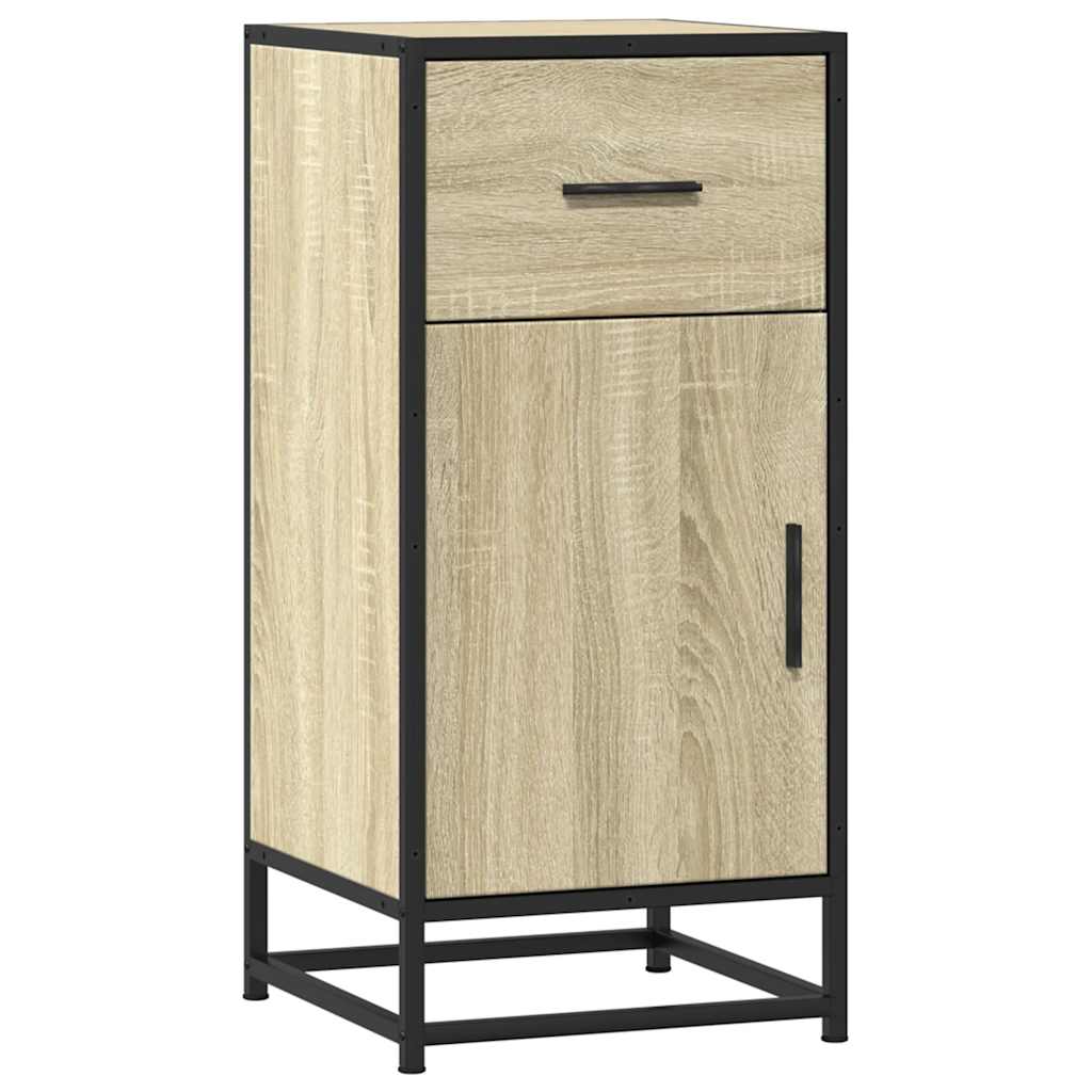 Komoda boja hrasta 35,5 x 35 x 76 cm konstruirano drvo i metal
