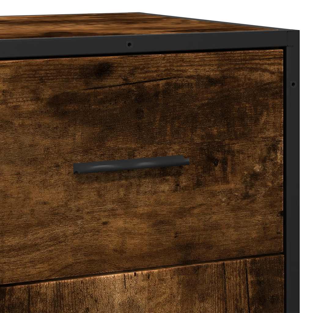 Komoda boja hrasta 35,5x35x76 cm konstruirano drvo i metal