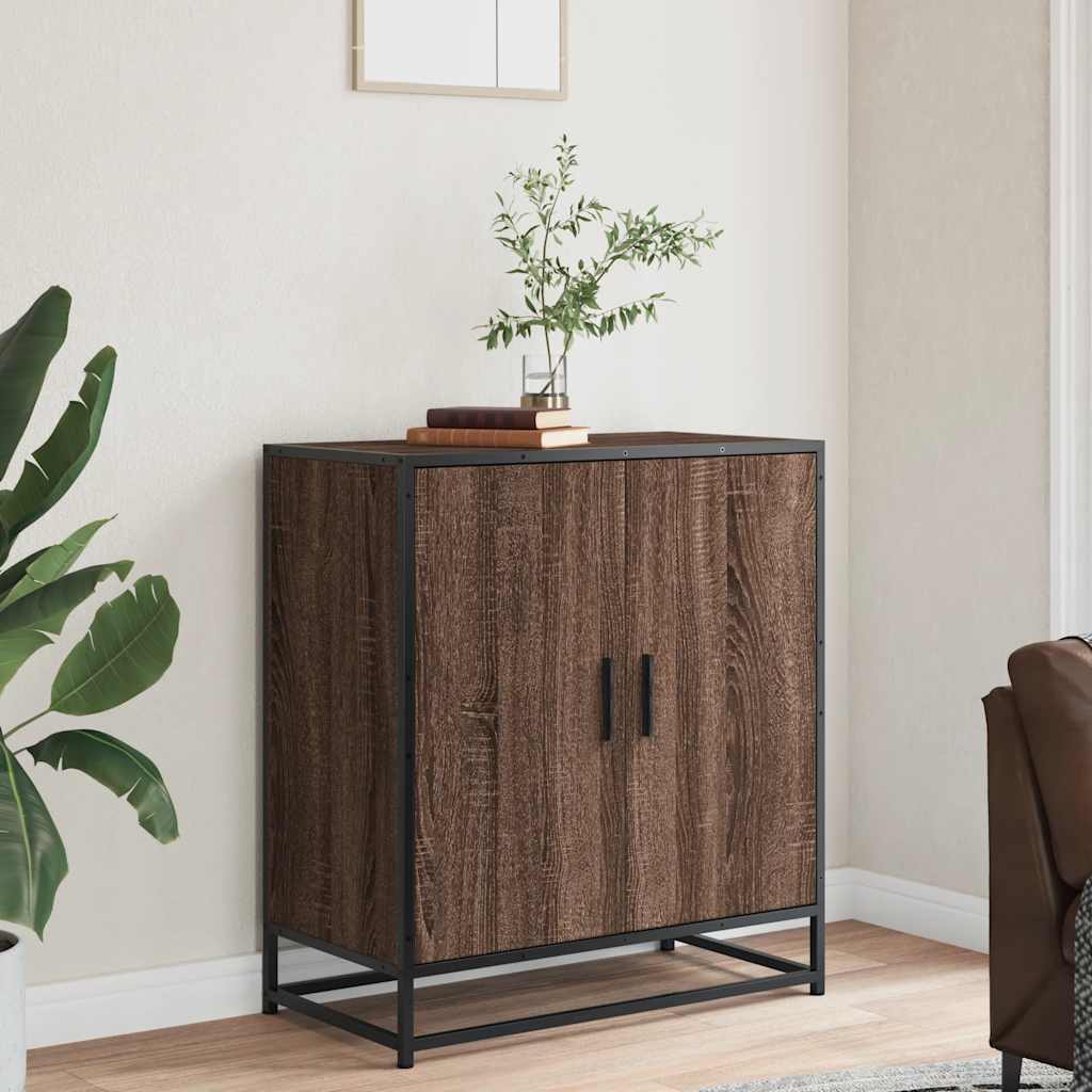 Komoda boja hrasta 68x35x76 cm konstruirano drvo i metal