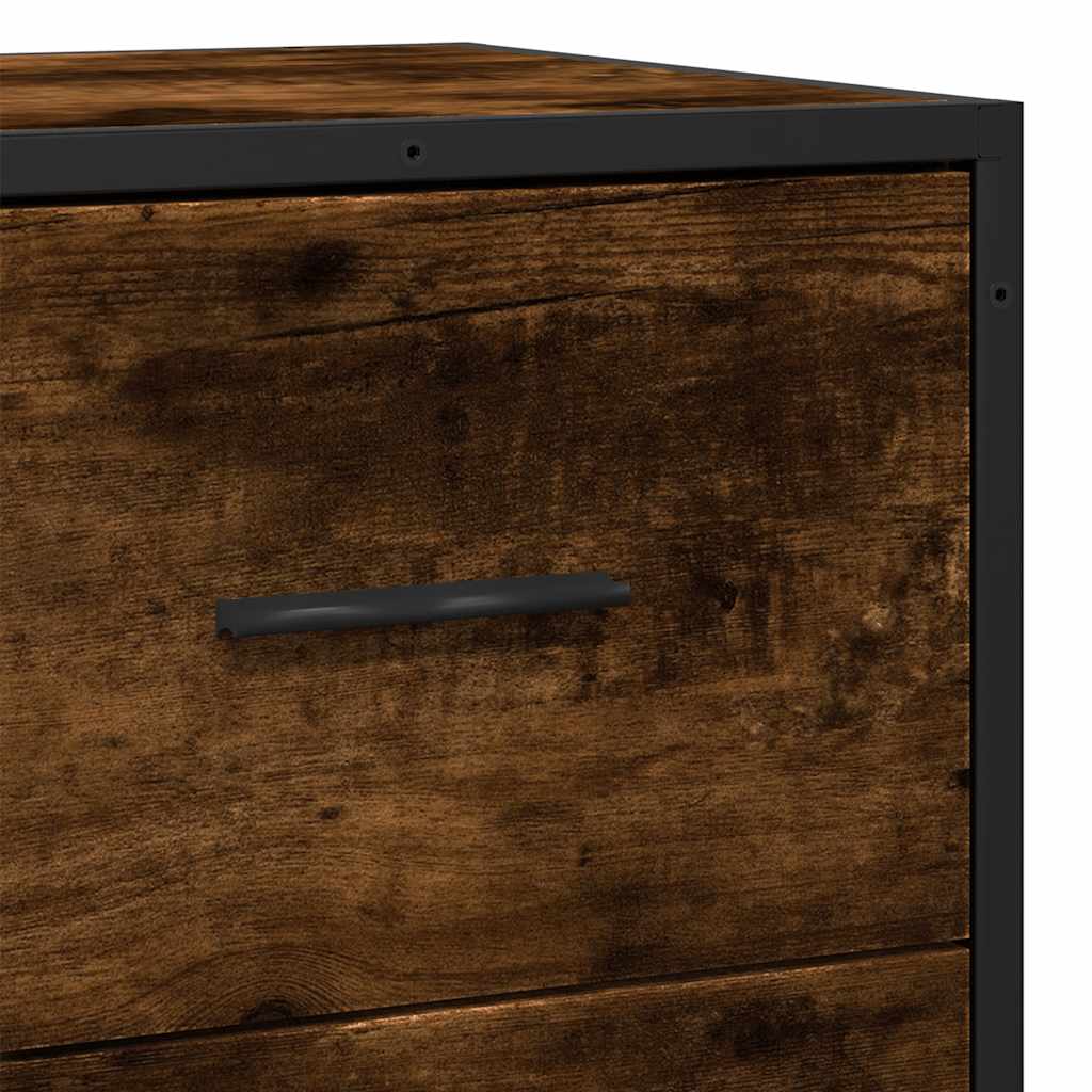 Komoda boja hrasta 68x35x76 cm konstruirano drvo i metal