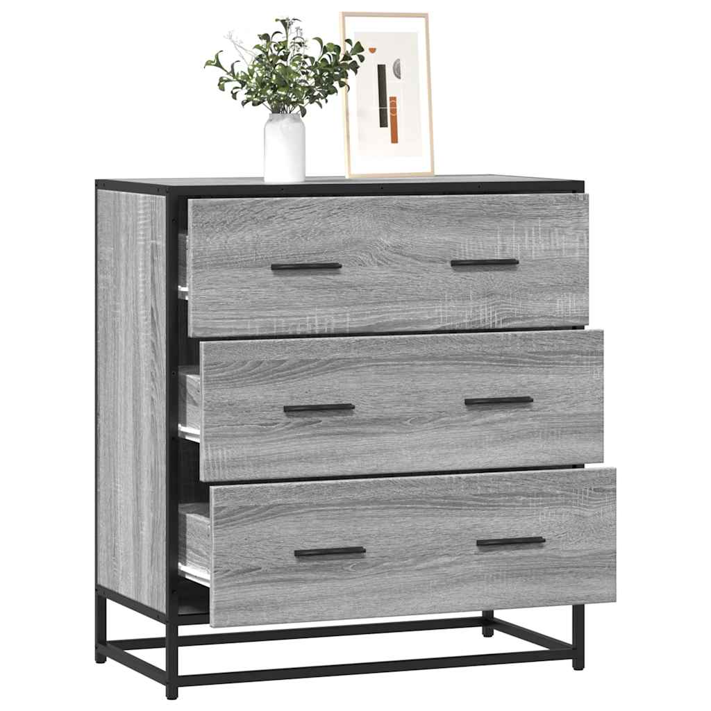 Komoda boja hrasta sonome 68x35x76 cm konstruirano drvo metal