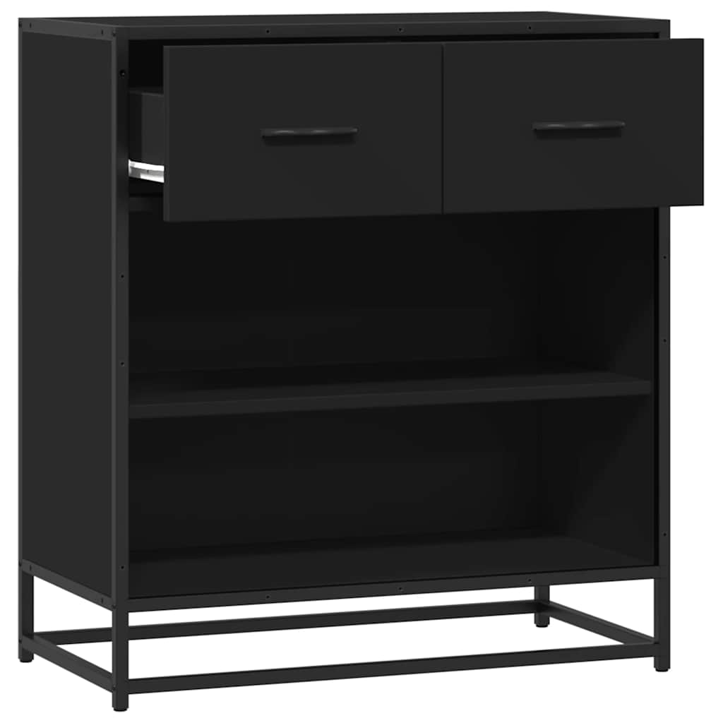 komoda crna 68x35x76 cm konstruirano drvo