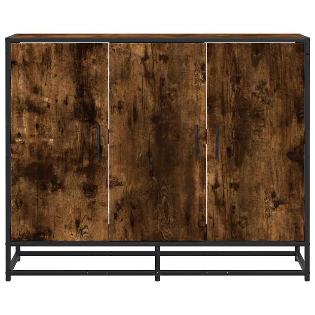 Komoda dimljeni hrast 94x35x76 cm konstruirano drvo