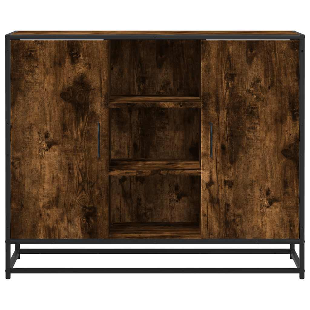 Komoda dimljeni hrast 92x35x76 cm konstruirano drvo