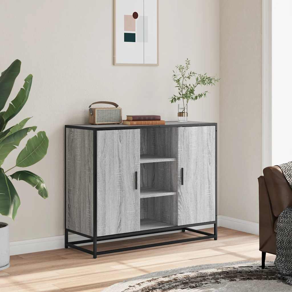 Komoda Siva Sonoma 92x35x76 cm Konstruirano drvo