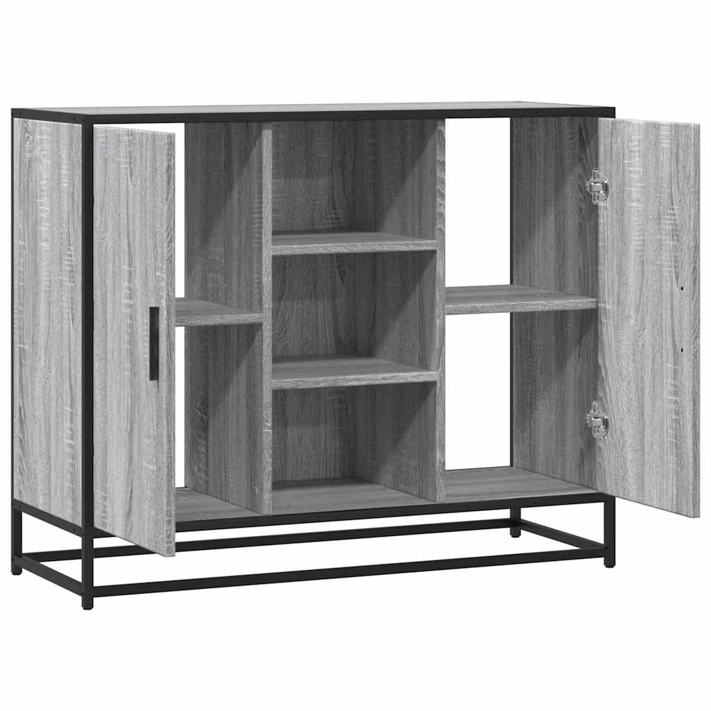 Komoda Siva Sonoma 92x35x76 cm Konstruirano drvo