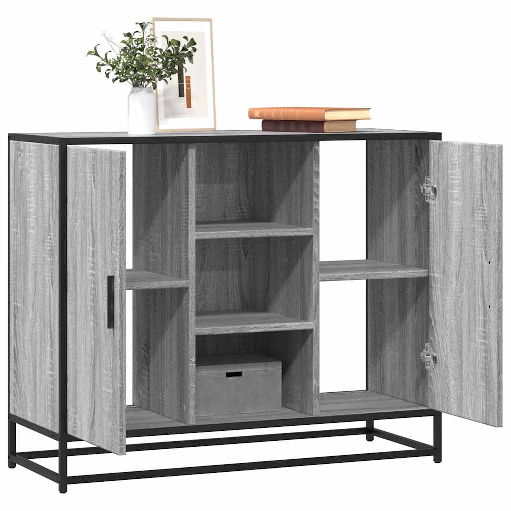 Komoda Siva Sonoma 92x35x76 cm Konstruirano drvo