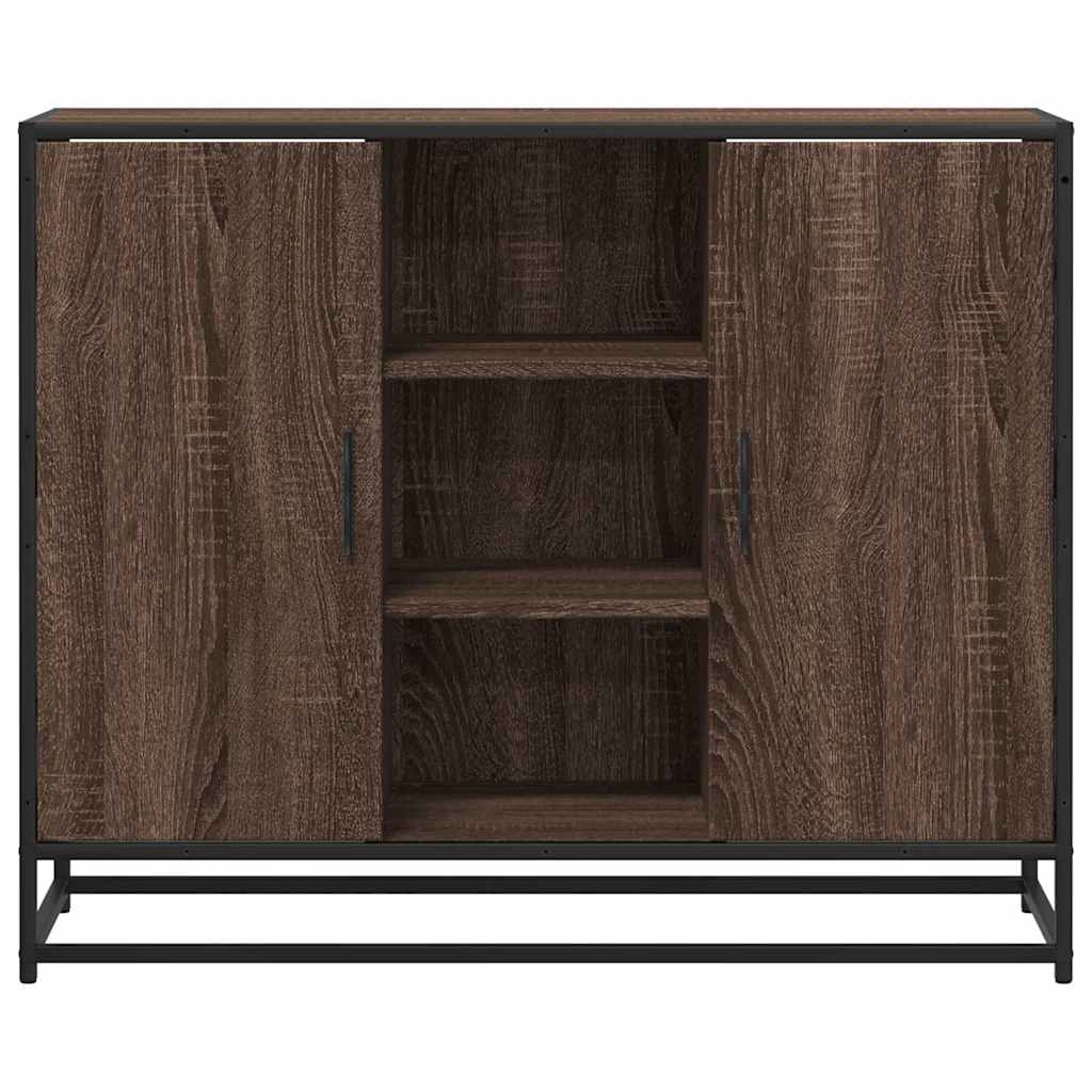 Komoda smeđi hrast 92x35x76 cm izrađeno drvo