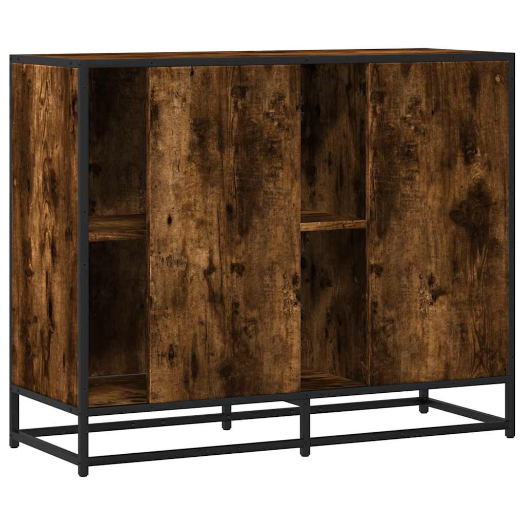 Komoda dimljeni hrast 92x35x76 cm konstruirano drvo