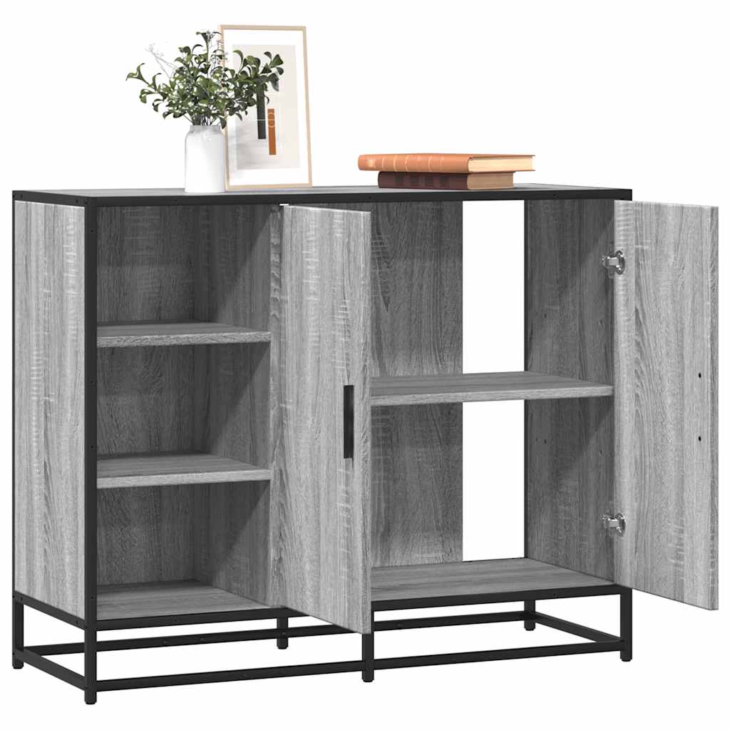 Komoda Siva Sonoma 92x35x76 cm Konstruirano drvo
