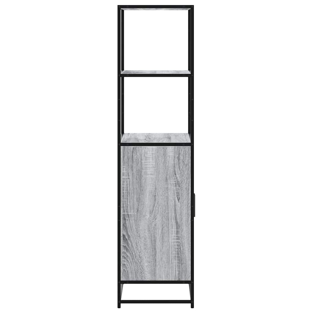 Visoka ploča siva Sonoma 68x35x139 cm Konstruirano drvo i metal