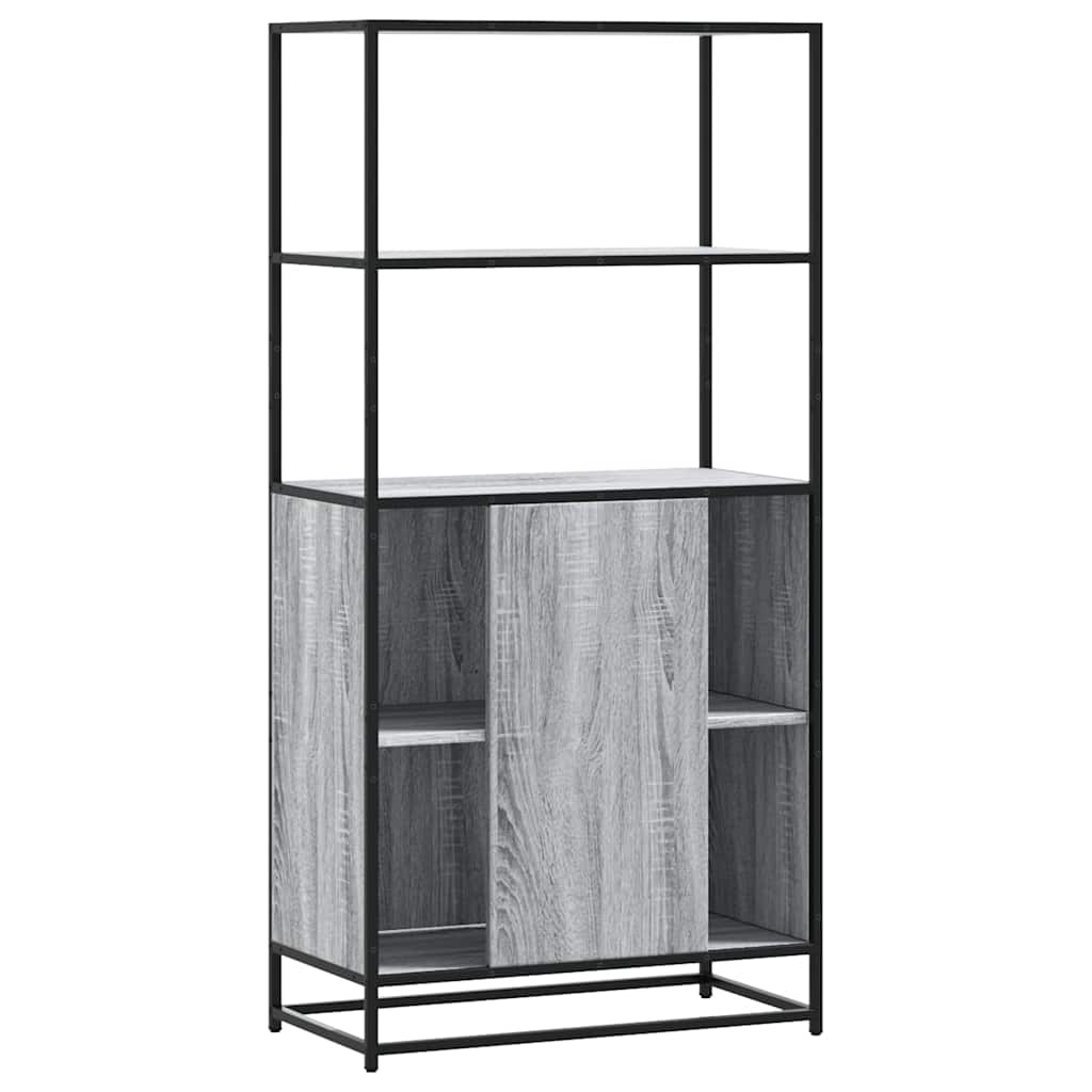 Visoka ploča siva Sonoma 68x35x139 cm Konstruirano drvo i metal