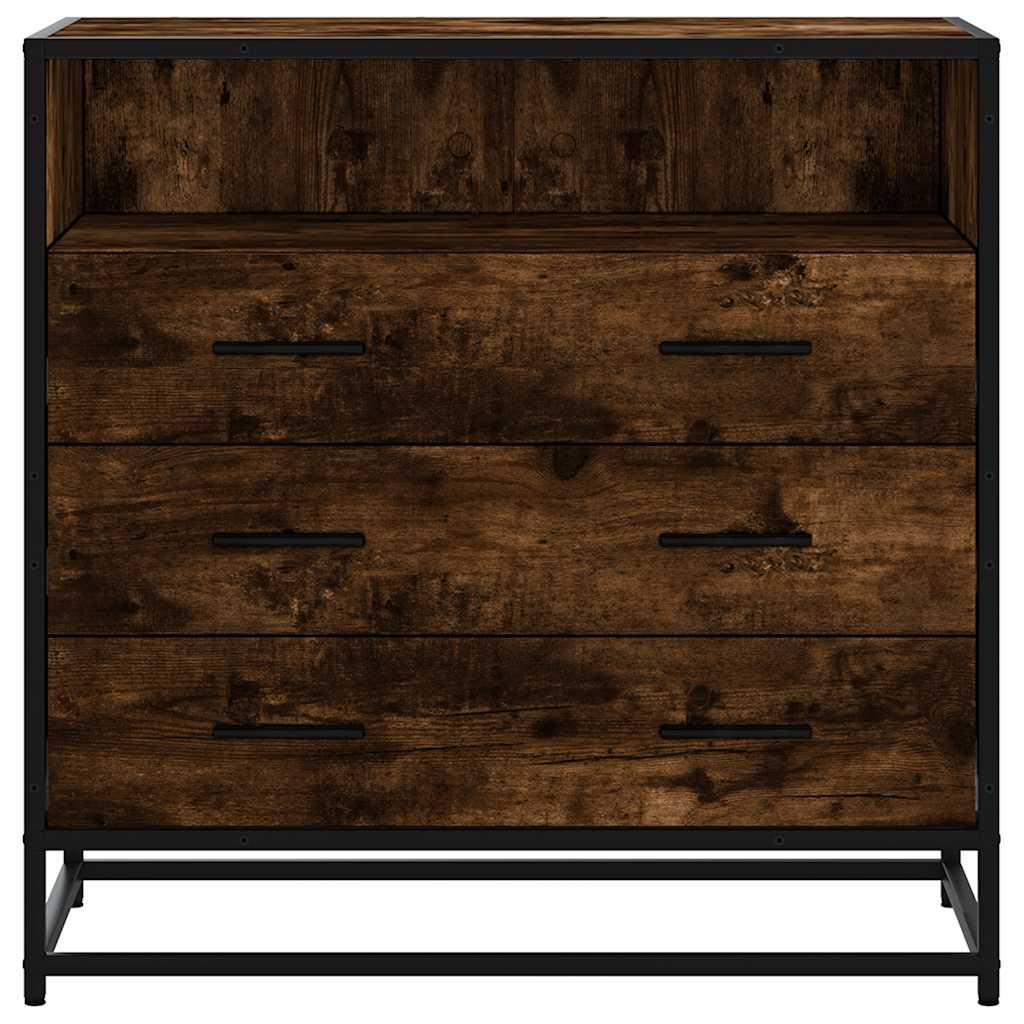 Ormar s ladicama dimljeni hrast 70x41x70 cm konstruirano drvo