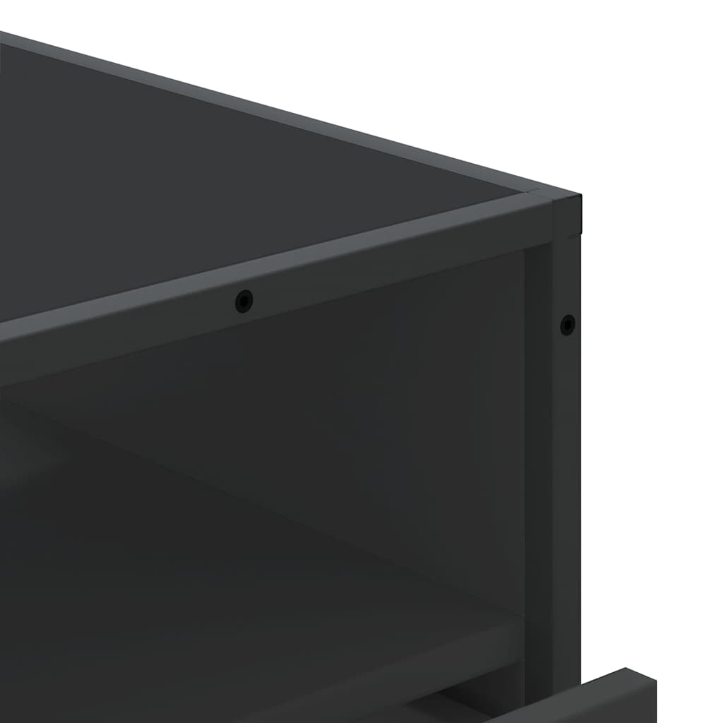 Ormar s ladicama crni 70x41x83,5 cm izrađeno drvo