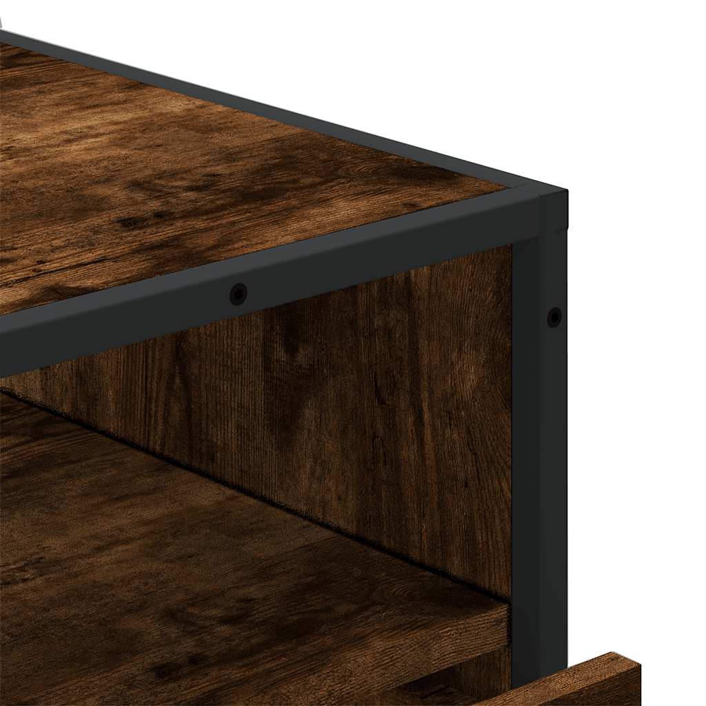 Ormar s ladicama dimljeni hrast 70x41x83,5 cm konstruirano drvo