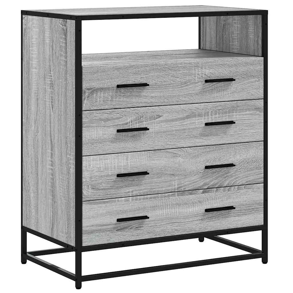 Ormarić s ladicama Sivi Sonoma 70x41x83,5 cm Konstruirano drvo
