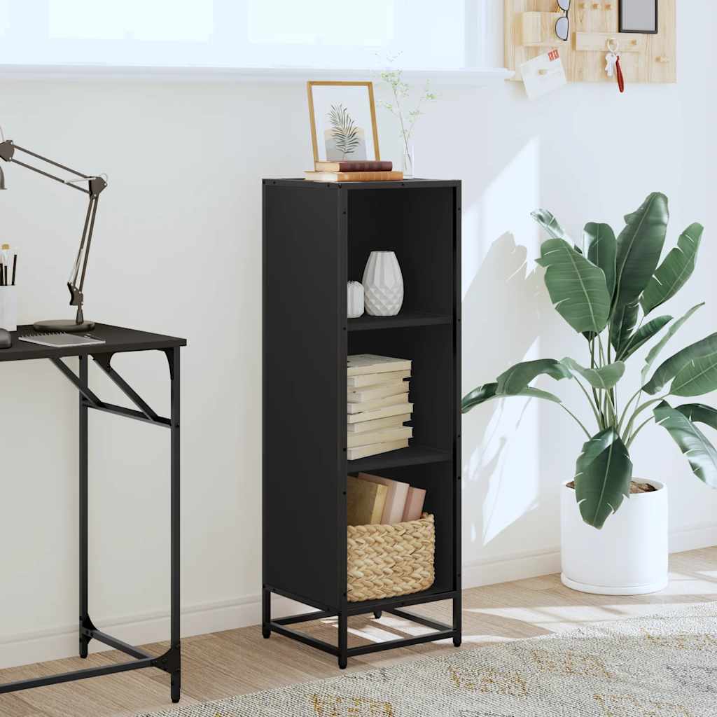Ormar za knjige crni 33,5x33x107,5 cm izrađeno drvo