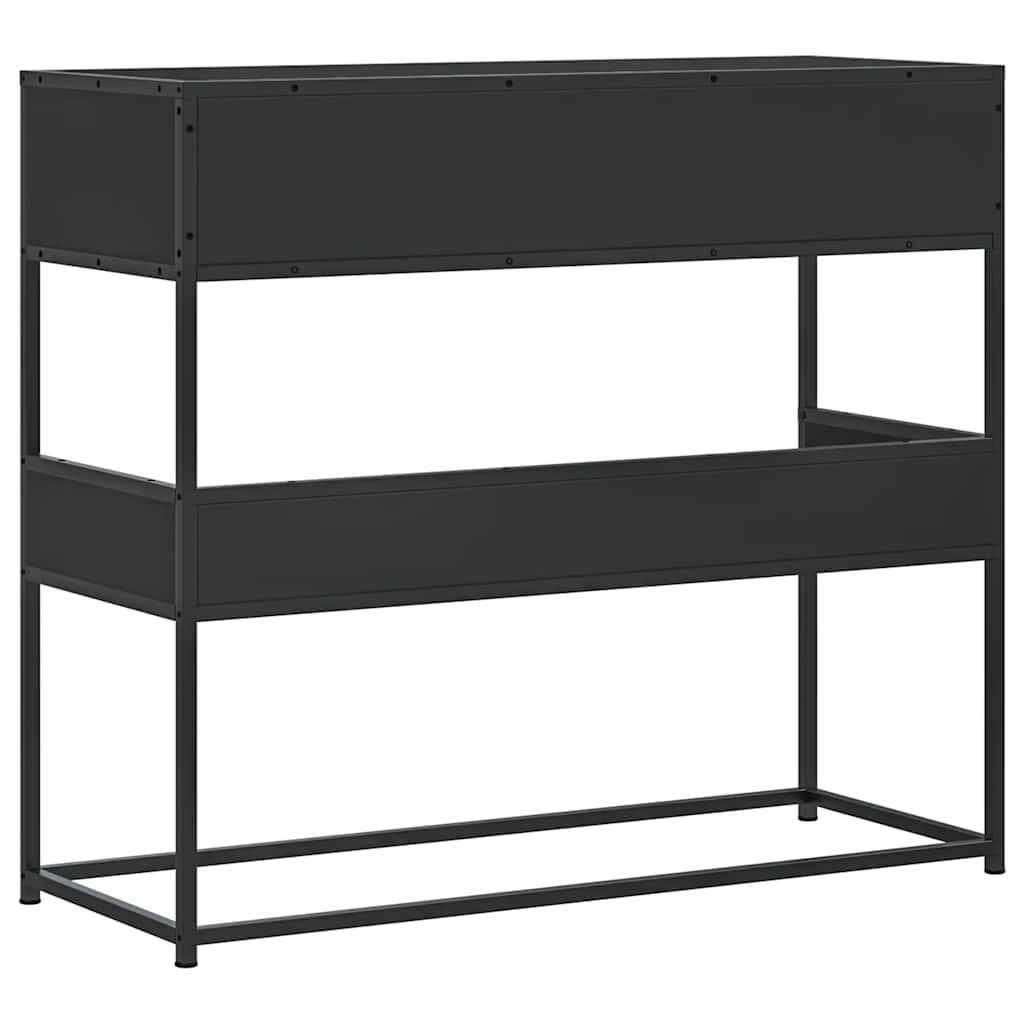 konzolni stol crni 90x35x80 cm konstruirano drvo