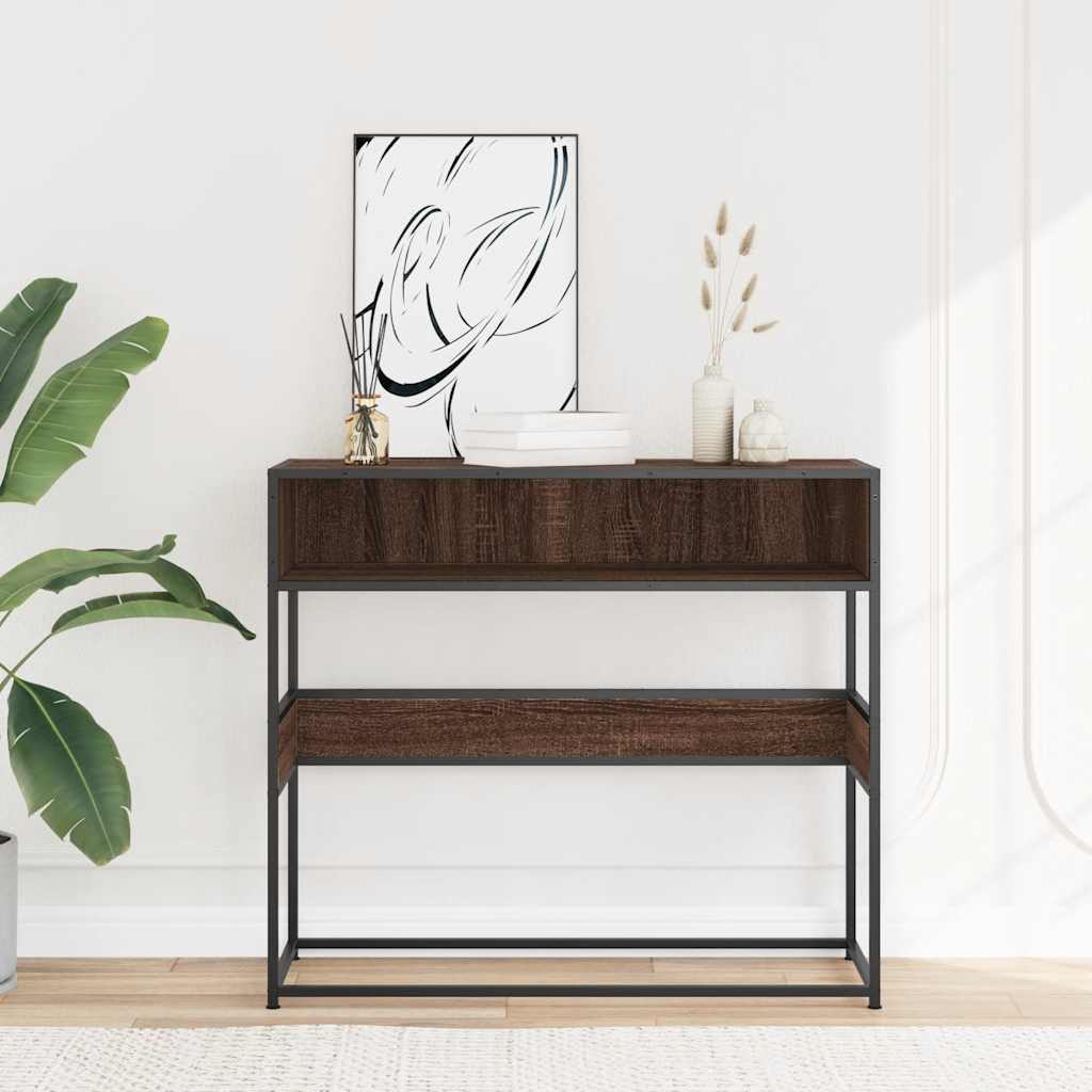 Konzolni stol boja hrasta 90x35x80 cm konstruirano drvo