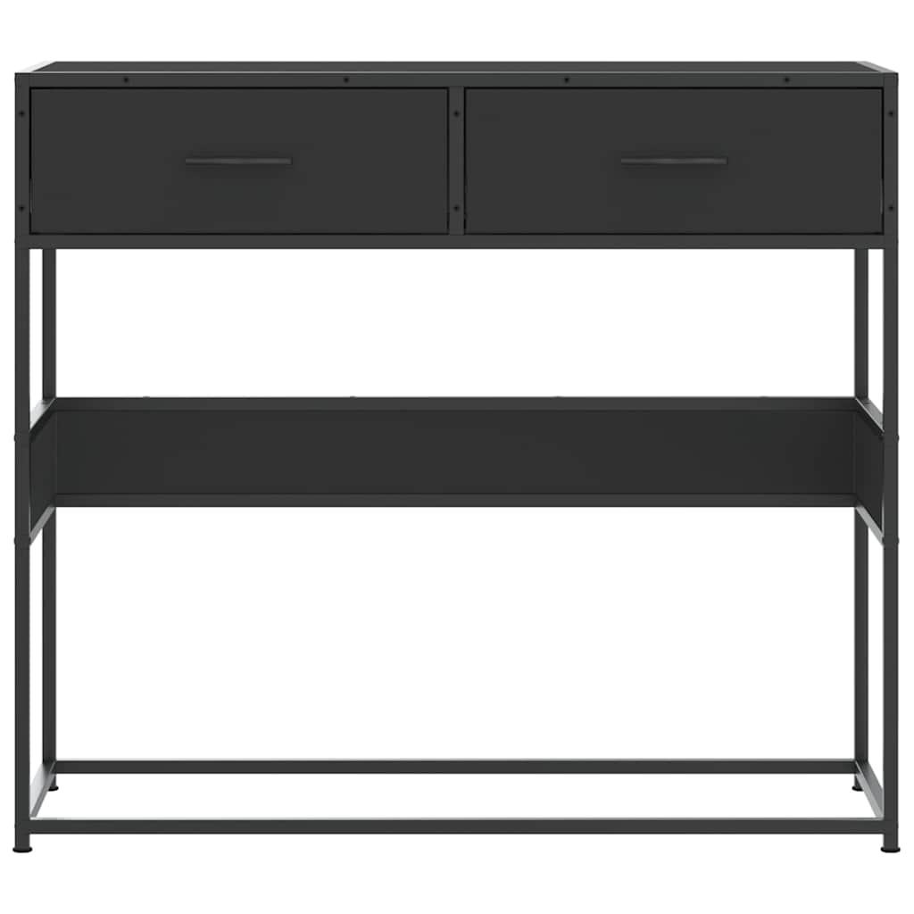 konzolni stol crni 90x35x80 cm konstruirano drvo