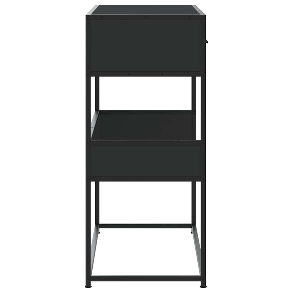 konzolni stol crni 90x35x80 cm konstruirano drvo