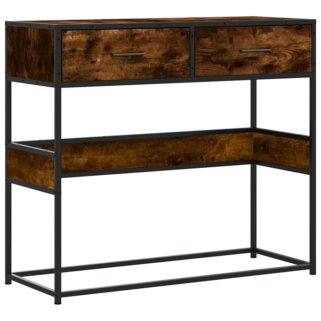 Konzolni stol boja hrasta 90x35x80 cm konstruirano drvo