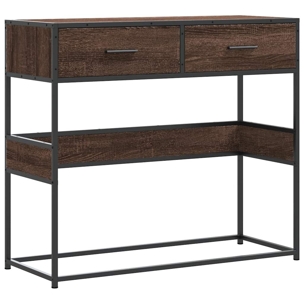 Konzolni stol boja hrasta 90x35x80 cm konstruirano drvo