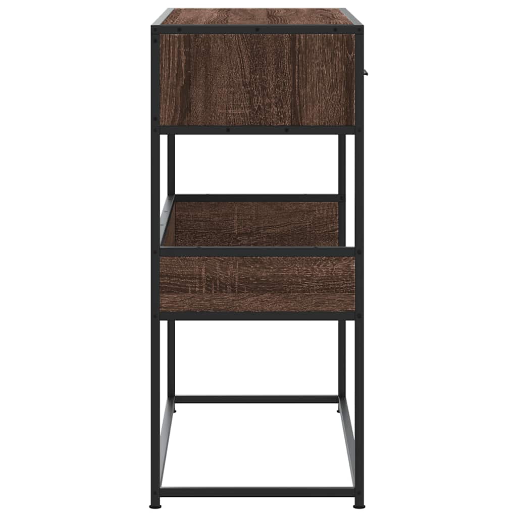 Konzolni stol boja hrasta 90x35x80 cm konstruirano drvo