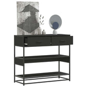konzolni stol crni 90x35x80 cm konstruirano drvo