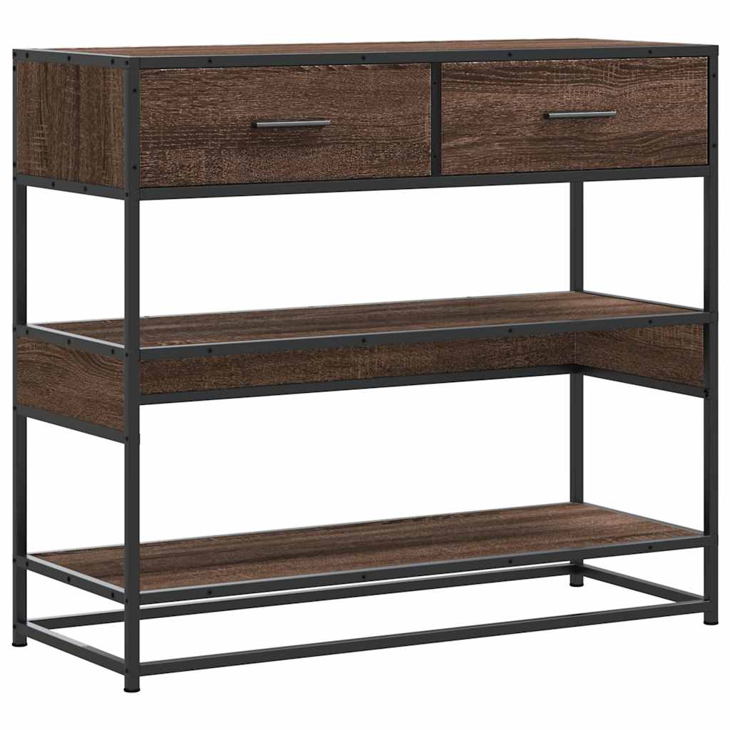 Konzolni stol boja hrasta 90x35x80 cm konstruirano drvo