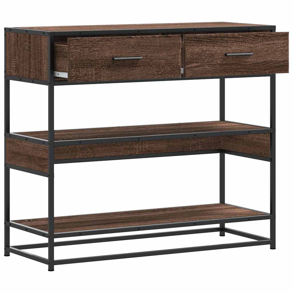 Konzolni stol boja hrasta 90x35x80 cm konstruirano drvo