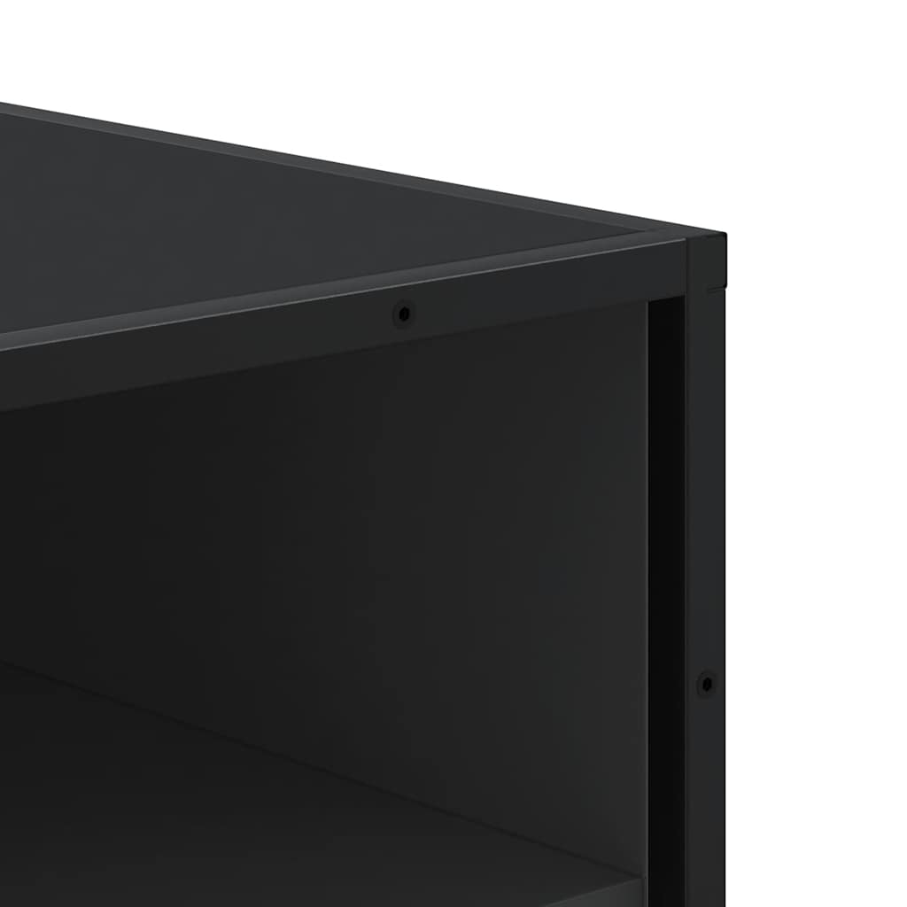 Stalak za cipele crni 48x38x97,5 cm izrađeno drvo