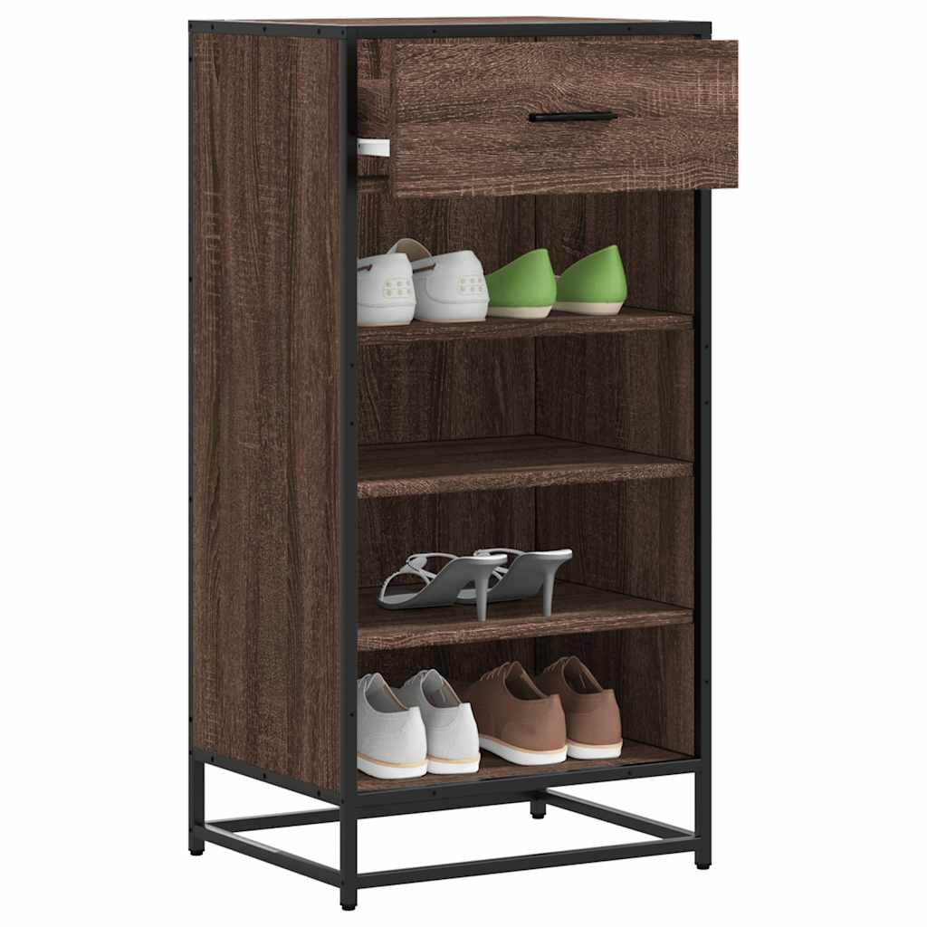 Stalak za cipele boja hrasta 48x38x97,5 cm konstruirano drvo