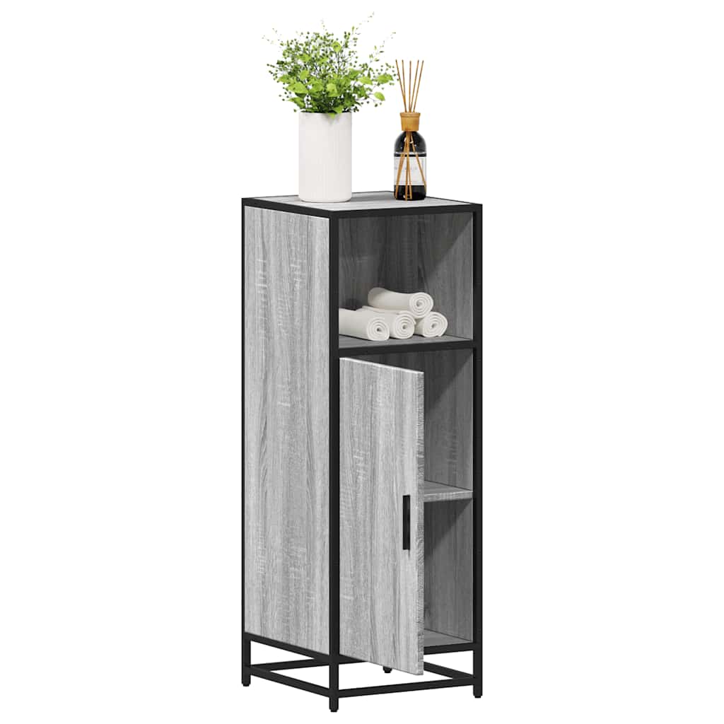 Kupaonski ormarić sivi Sonoma 35x37,5x100 cm izrađeno drvo