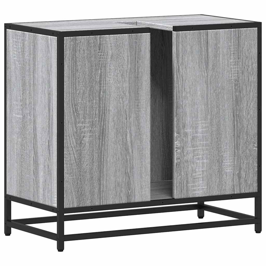 Kupaonski ormarić za umivaonik sivi Sonoma 65x33x60 cm