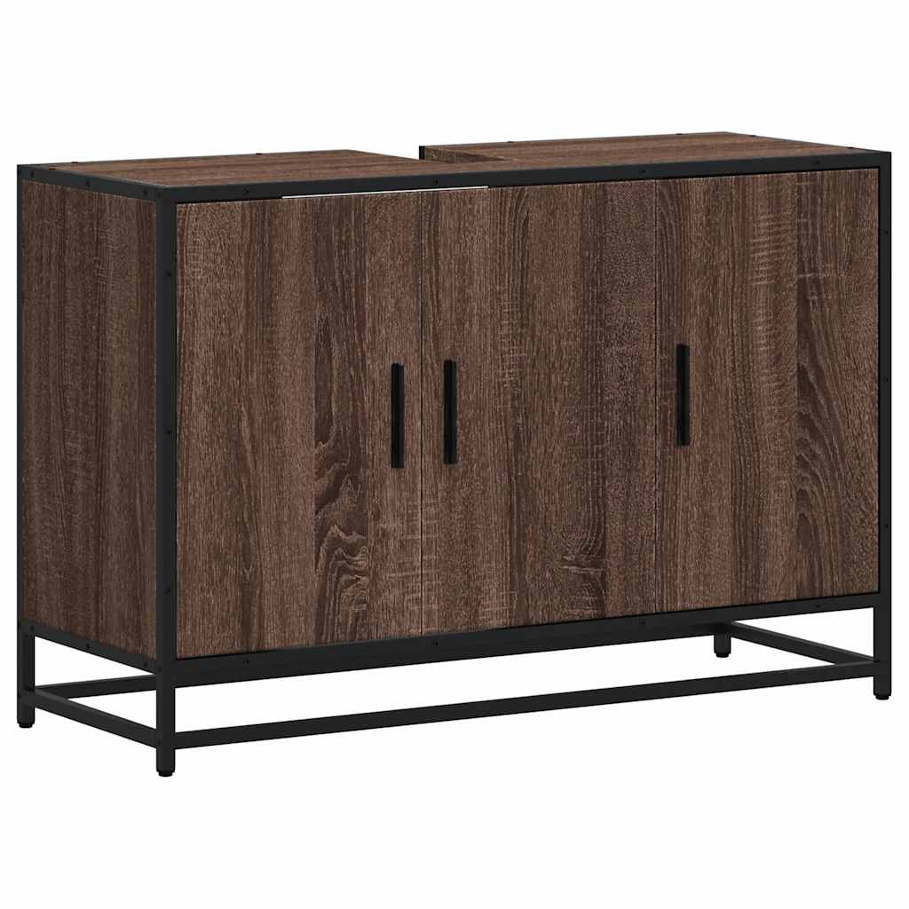 Kupaonski ormarić za umivaonik boja hrasta 90x33x60 cm drveni