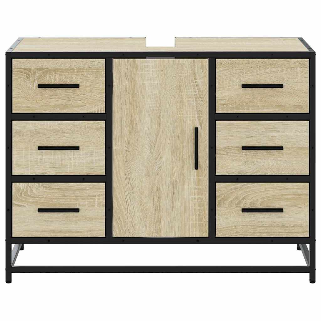 Kupaonski ormarić za umivaonik boja hrasta 80x33x60 cm drveni