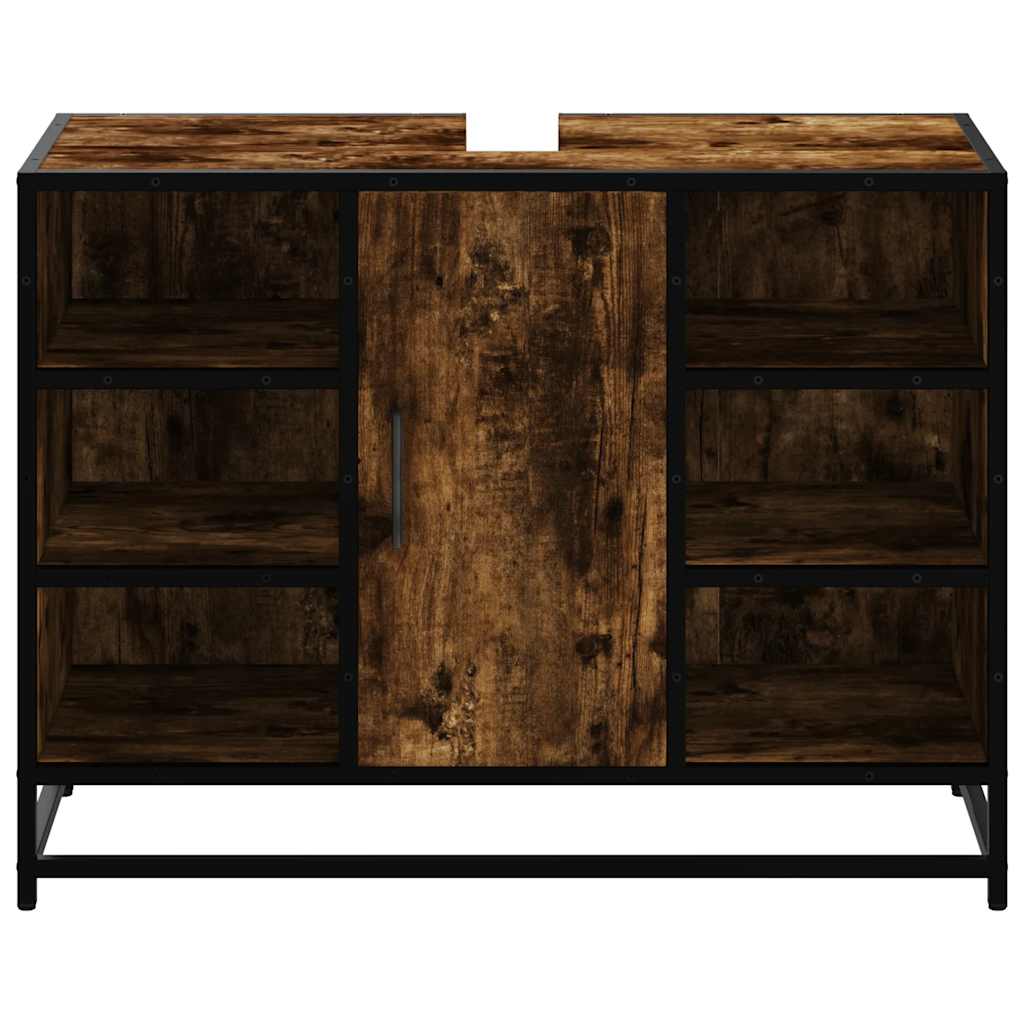 Kupaonski ormarić za umivaonik boja hrasta 80x33x60 cm drveni
