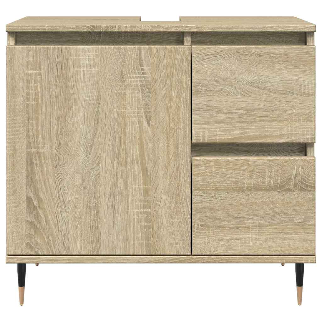 Kupaonski ormarić za umivaonik boja hrasta 65x33x60 cm drveni