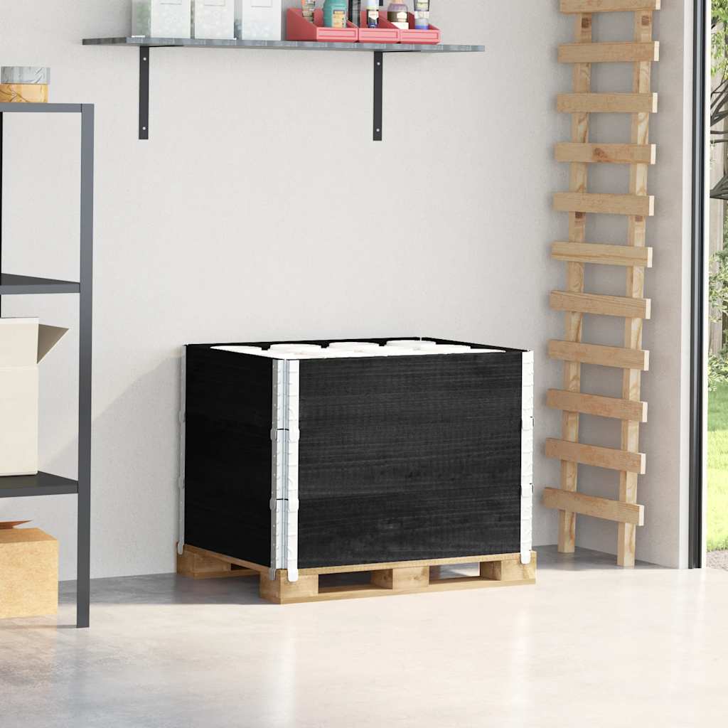 Okviri za palete 3 kom crni 80x60 cm od masivne borovine