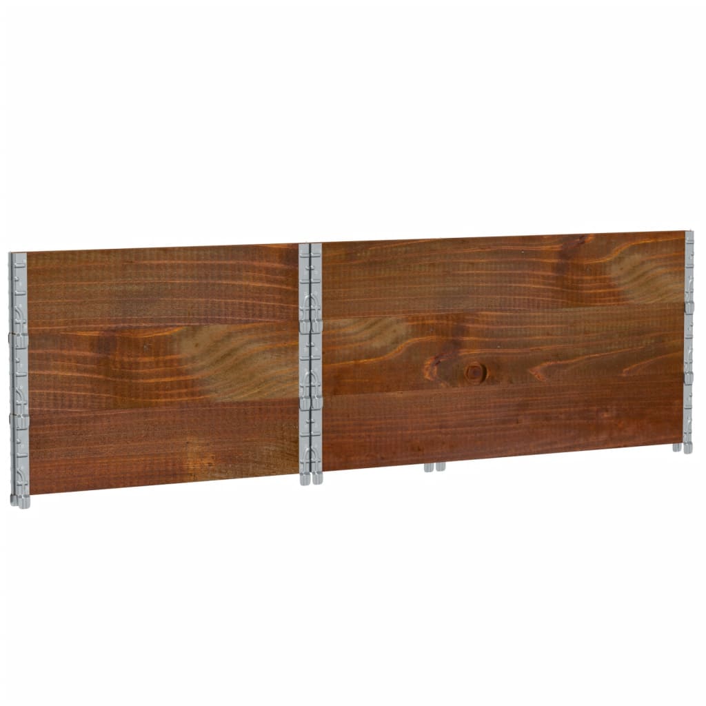 Okviri za palete 3 kom smeđi 120 x 80 cm od masivne borovine
