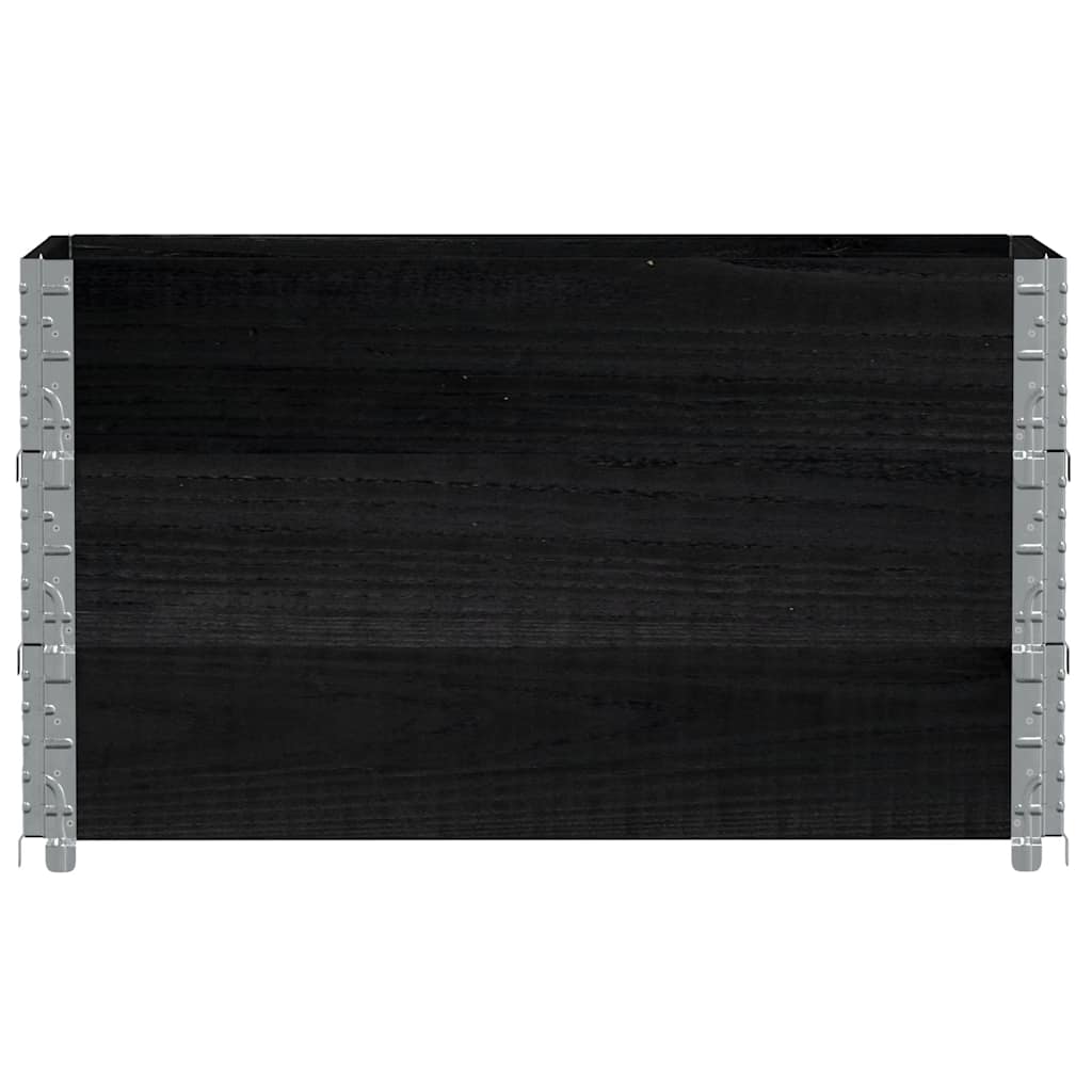 Okviri za palete 3 kom crni 100 x 50 cm od masivne borovine