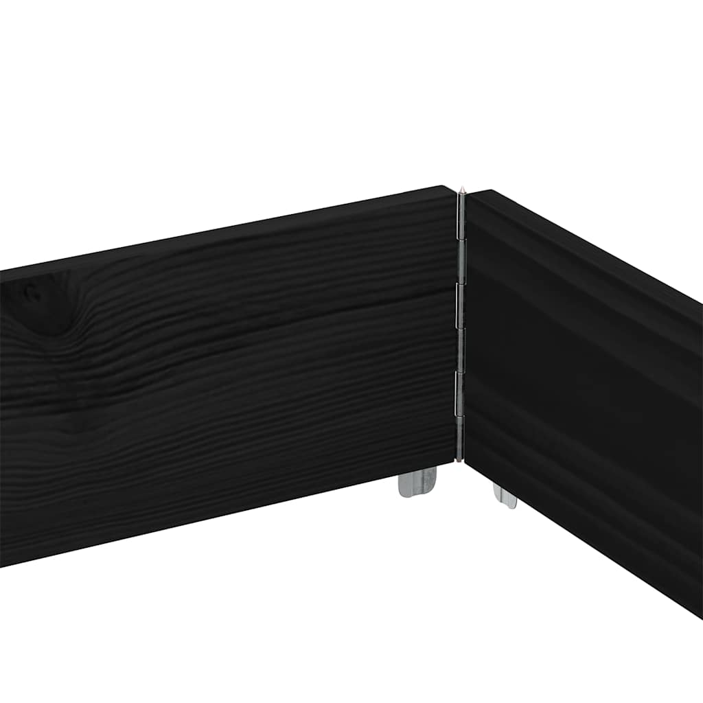 Okviri za palete 3 kom crni 150x100 cm od masivne borovine