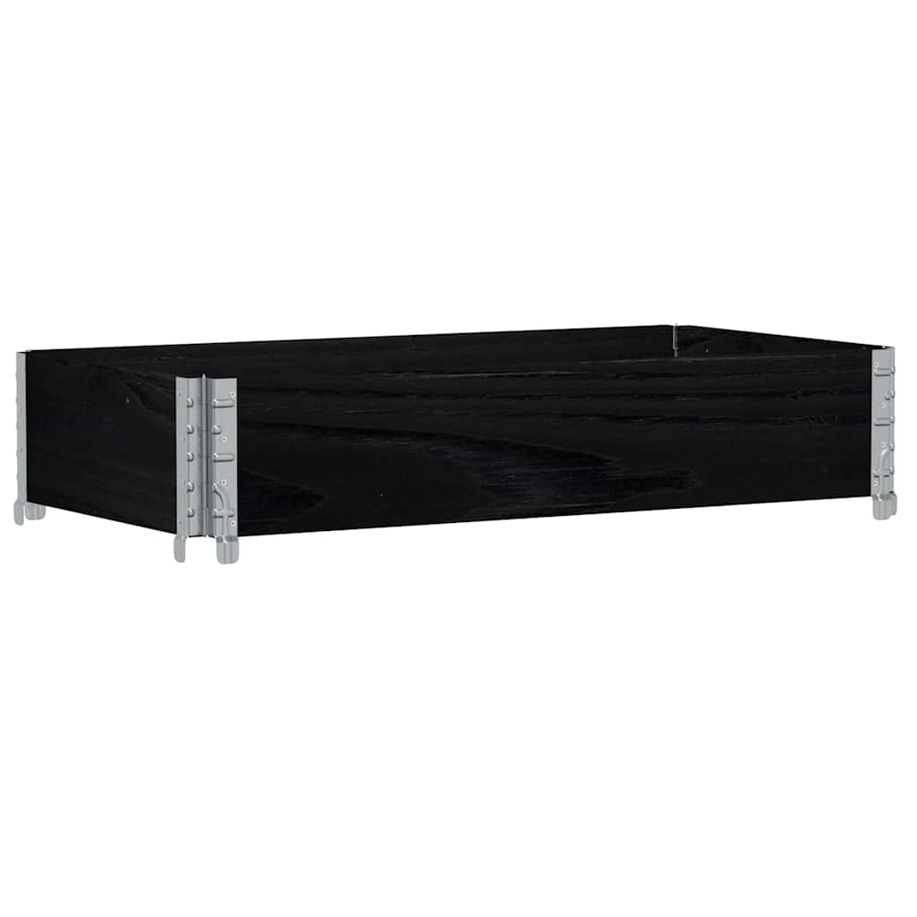 Vrtna sadilica crna 100x50 cm od masivne borovine
