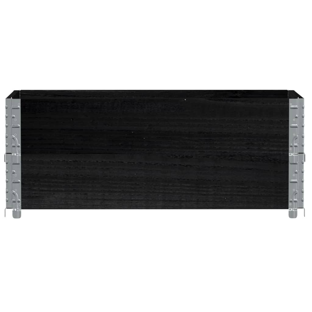 Vrtna sadilica crna 100x50 cm od masivne borovine