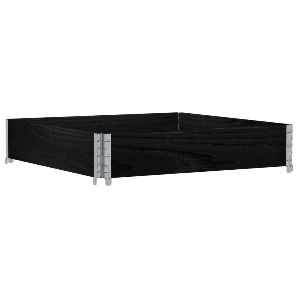 Vrtna sadilica crna 100x100 cm od masivne borovine