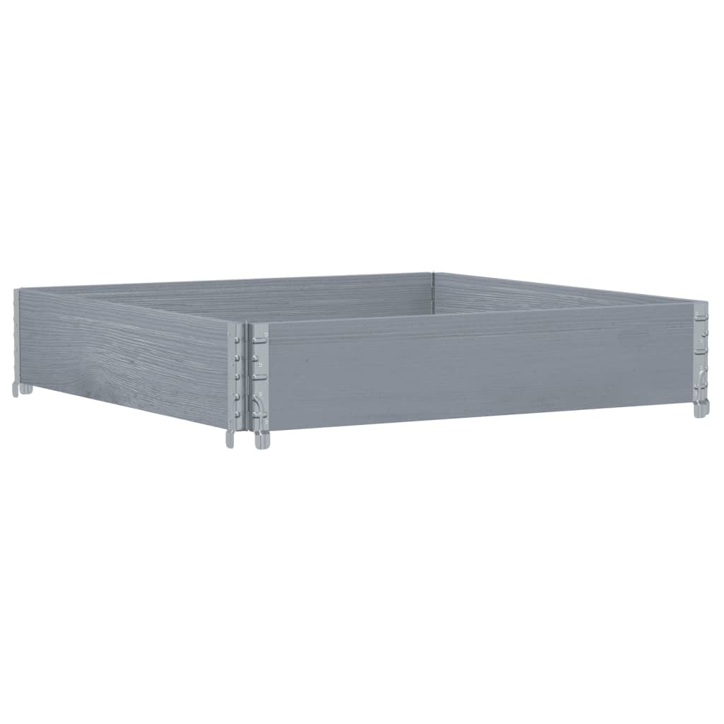 Vrtna sadilica siva 100x100 cm od masivne borovine