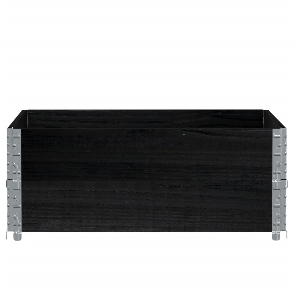 Vrtna sadilica crna 100x100 cm od masivne borovine