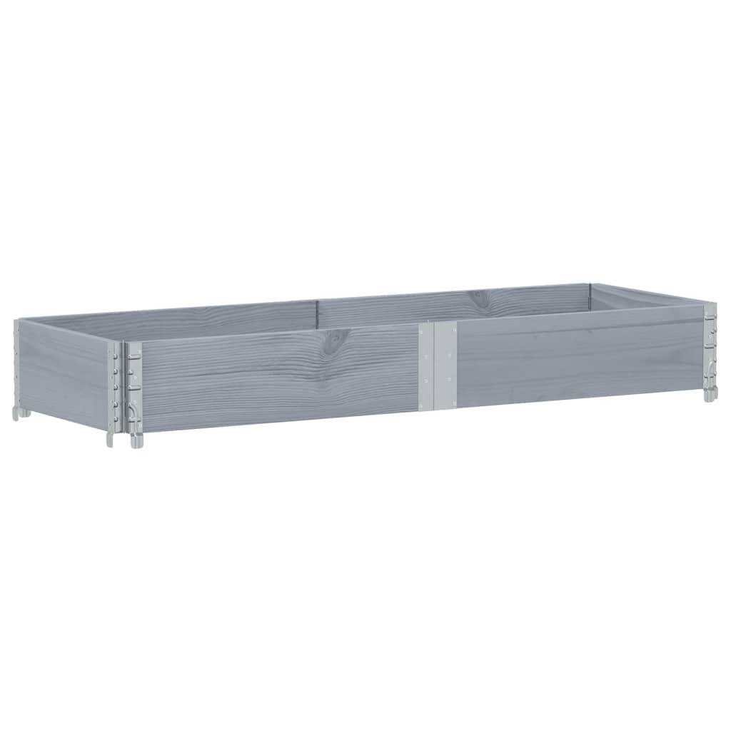 Vrtna sadilica siva 150x50 cm od masivne borovine